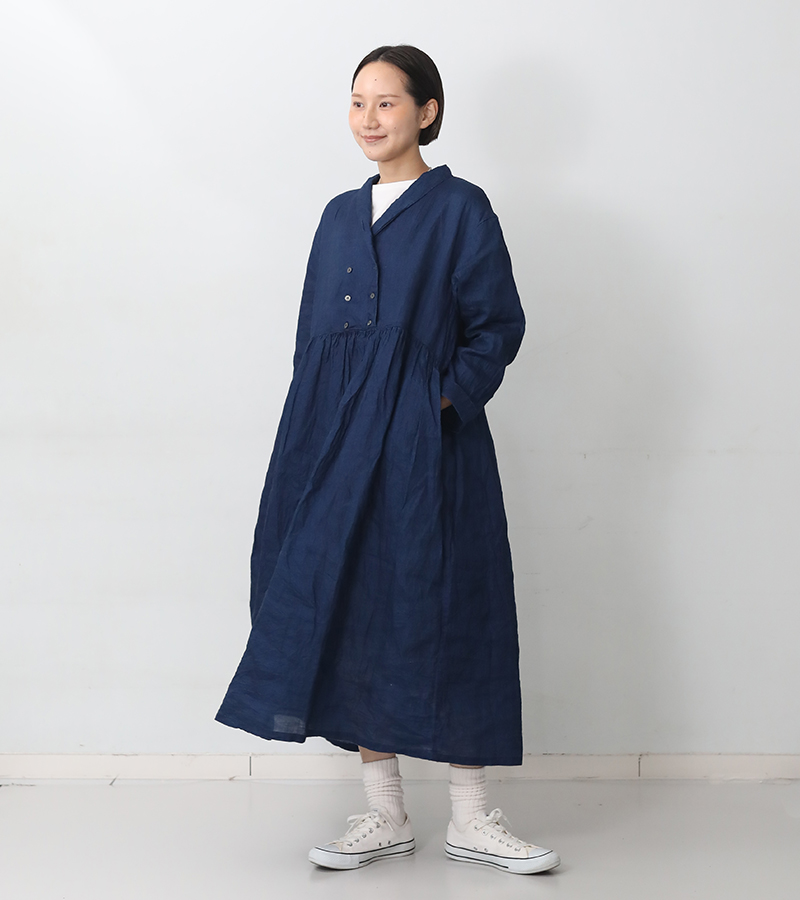 ICHI Antiquites イチアンティークス インディゴリネンドレス ダーク