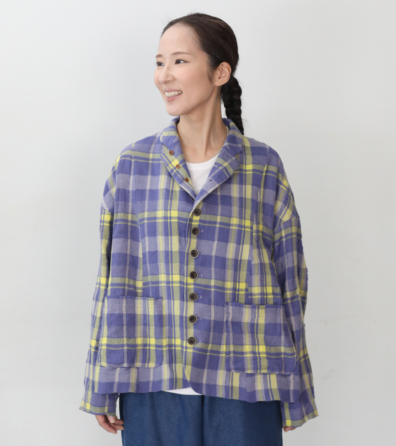 ICHI Antiquites イチ アンティークス タータンチェックジャケット