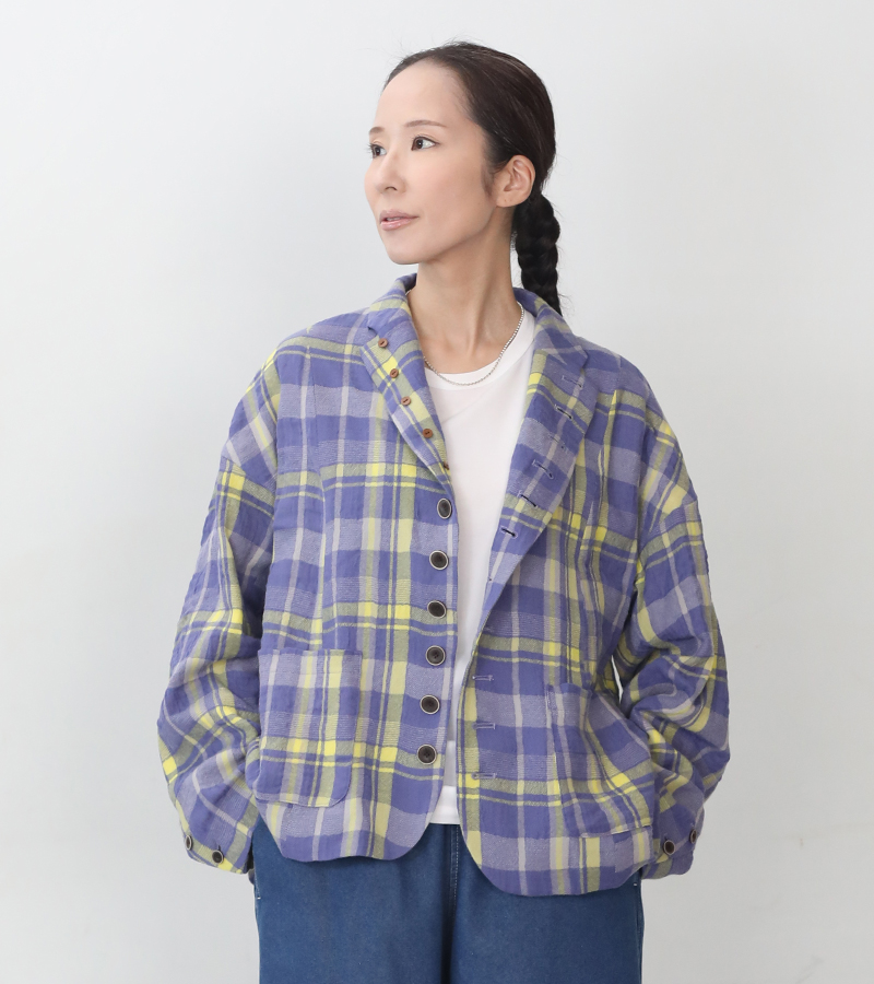 Ichi Antiquités 青い柄入り長袖シャツ Ichi Antiquités 青い柄入り長袖シャツ ICHI Antiquites ICHI