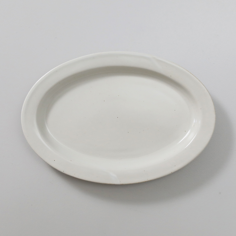 Ancient Pottery オーバルプレート 25.5×17.5cm 楕円形 お皿 ストーン