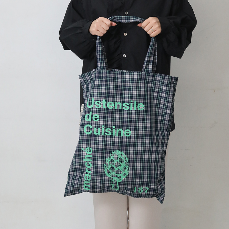 Deglon エコバッグ check柄 おしゃれ 大容量 チェック柄 たっぷり収納