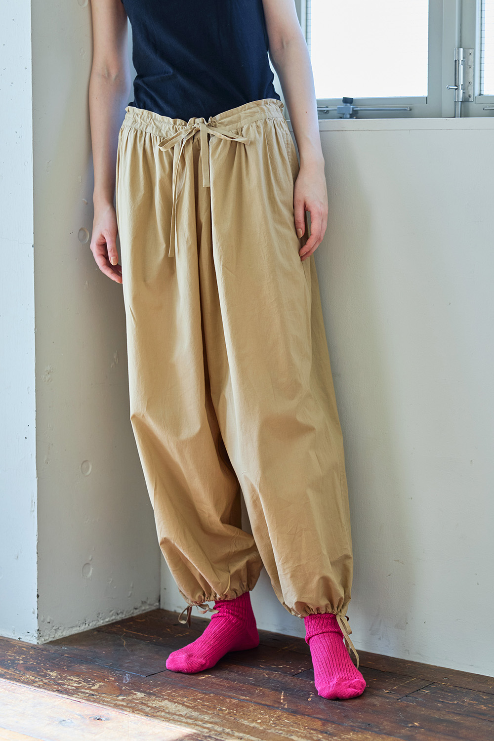 パンツ miii miiThaaii ミーターイー テリー パンツ サンドベージュ ボトムス
