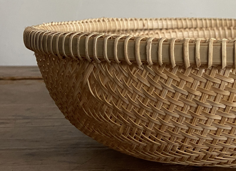 松野屋 ベトナム深ザル 大 竹製のざる 竹細工 収納 水切り 和道具 民芸