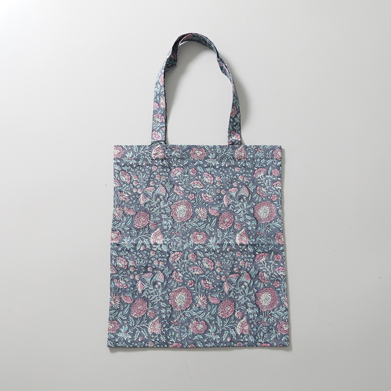 インド綿プリント トートバッグ 45cm×38cm エコバッグ A4 手提げ サブ