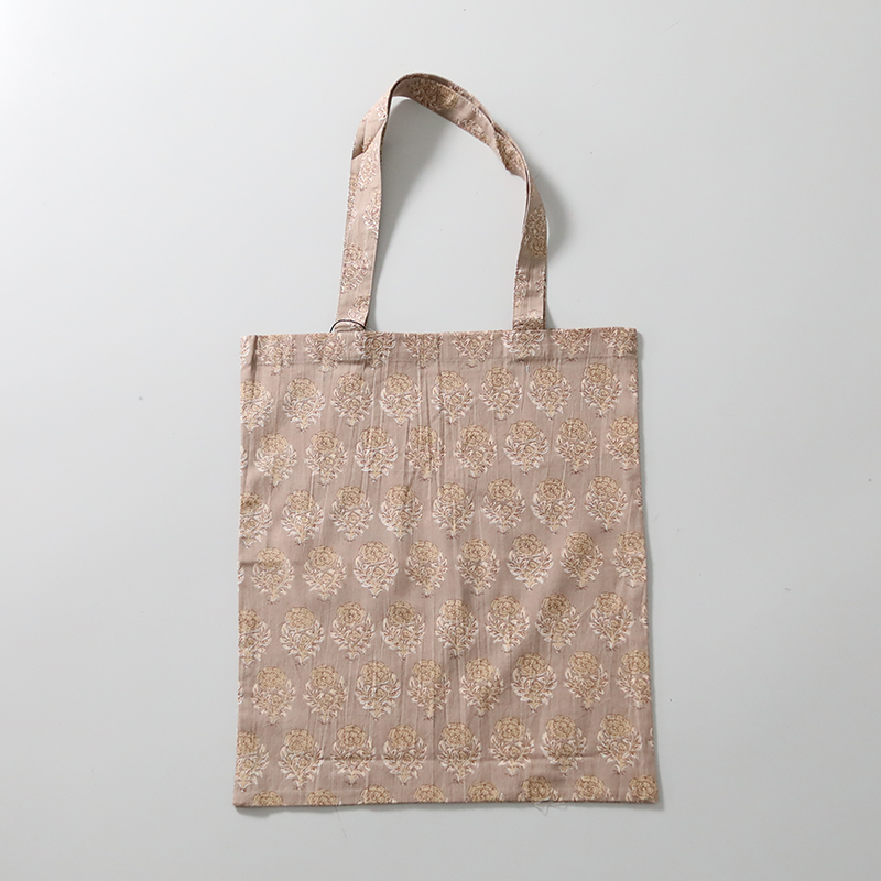 インド綿プリント トートバッグ 45cm×38cm エコバッグ A4 手提げ サブ