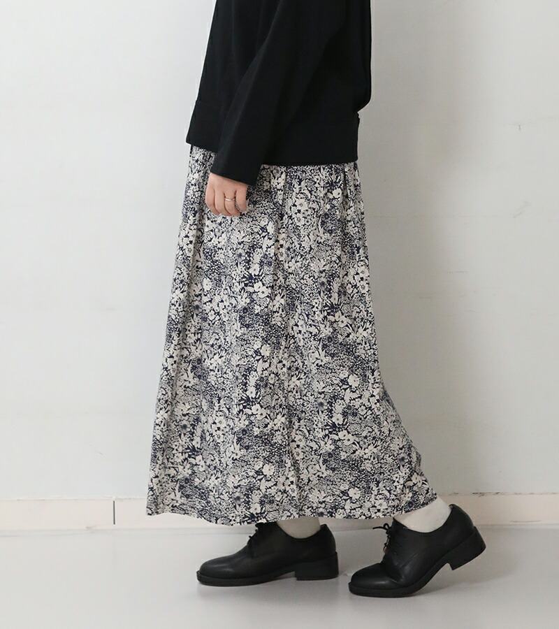 シャトル！！ICHI Antiques ロングスカート ICHI Antiquites (イチアンティークス) Antiquites noir 硫化