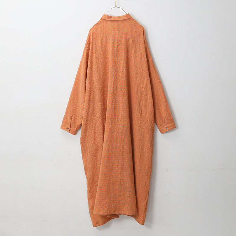 イチアンティークス　コットンウールガーゼワンピース　難あり ICHI Antiquites イチ アンティークス ウールガーゼギンガムチェック