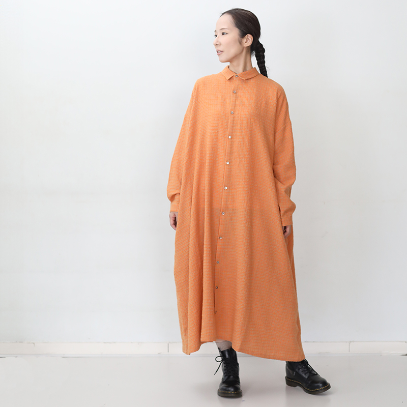 【美品】 ichi イチ　ウールジャガードワンピース　黒　日本製 ICHI Antiquites イチ アンティークス ウールガーゼギンガムチェック