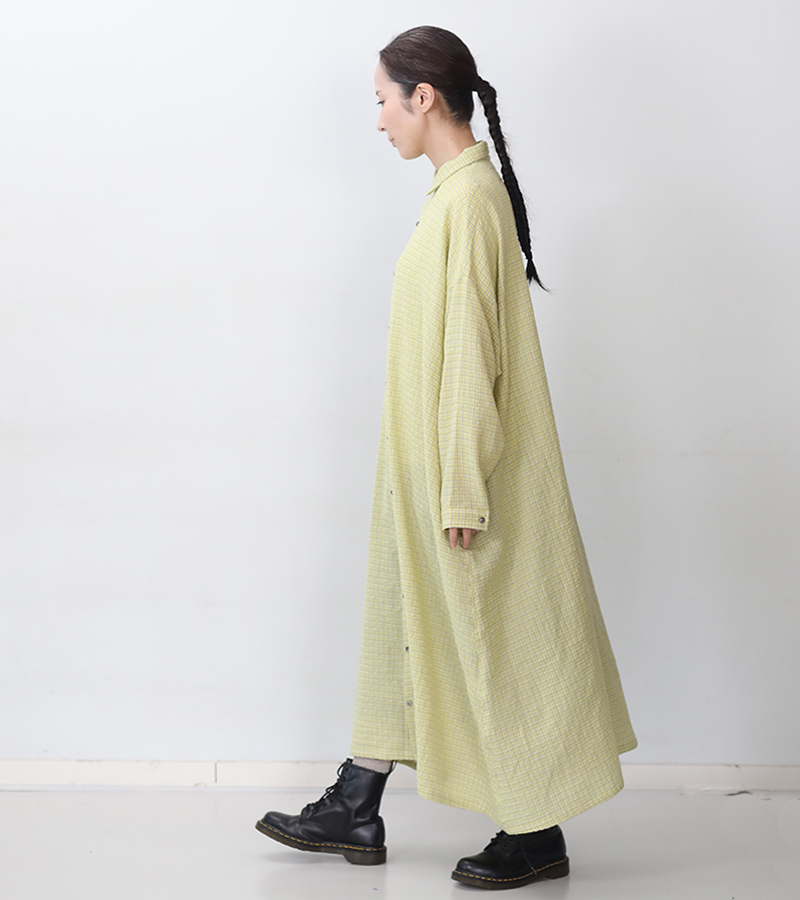 ICHI Antiquites イチ アンティークス ウールガーゼギンガムチェック