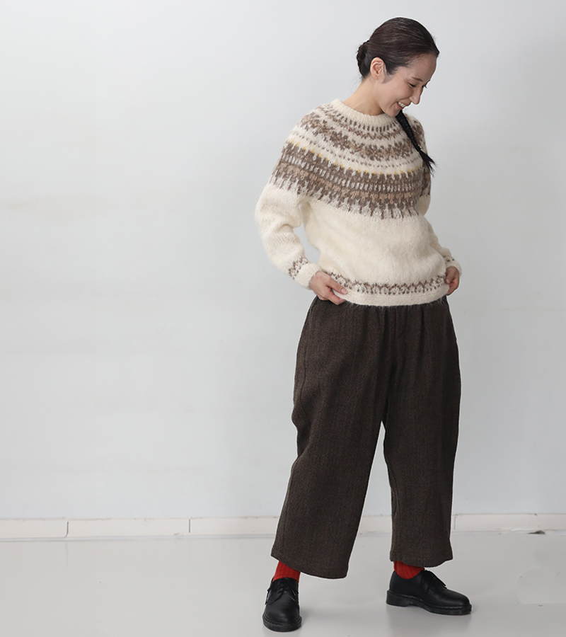 ICHI Antiquites イチアンティークス ペルーハンドニットプルオーバー