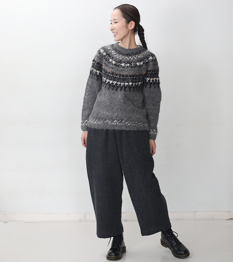 ICHI Antiquites イチアンティークス ペルーハンドニットプルオーバー