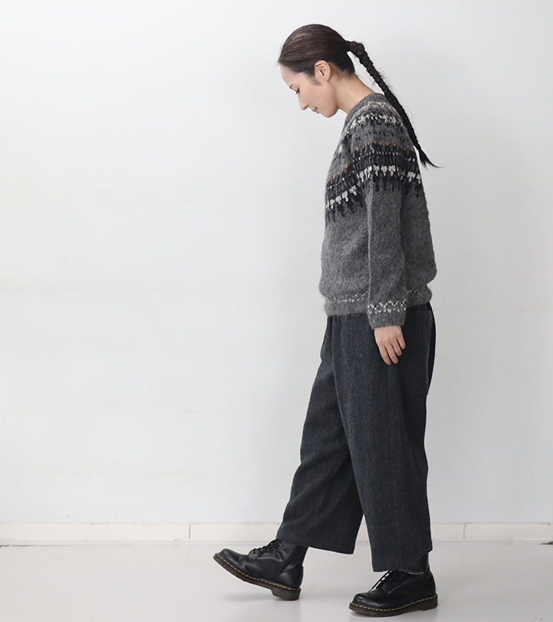 完売品✨イチアンティークス ペルー ハンドニット アルパカ ハイネック グレー ICHI Antiquites イチアンティークス ペルーハンドニットプルオーバー