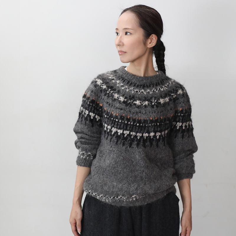 ICHI Antiquites イチアンティークス ペルーハンドニットプルオーバー