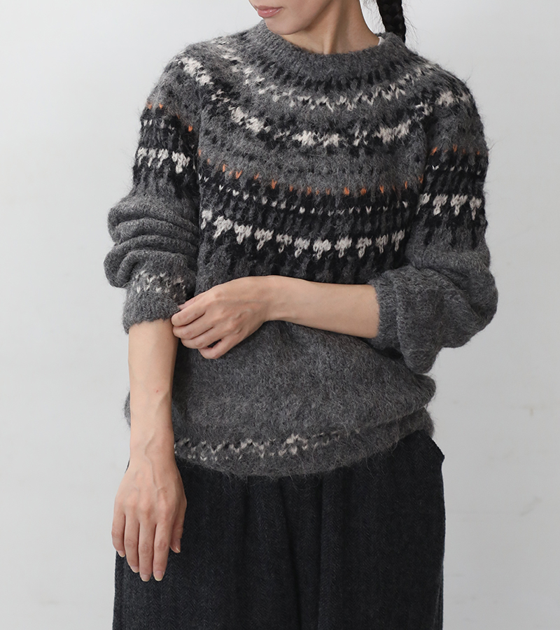 ICHI Antiquites イチアンティークス ペルーハンドニットプルオーバー