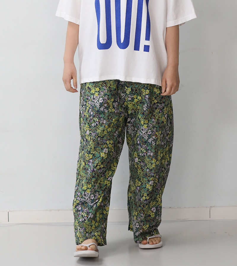 ICHI イチ リラックスパンツ イエローフラワー 限定品 イージー
