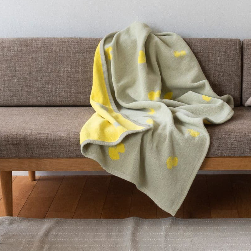 【美品】北欧　KLIPPAN / クリッパン / コットンハーフブランケット クリッパン（KLIPPAN）シュニールコットンブランケット ヒツジ