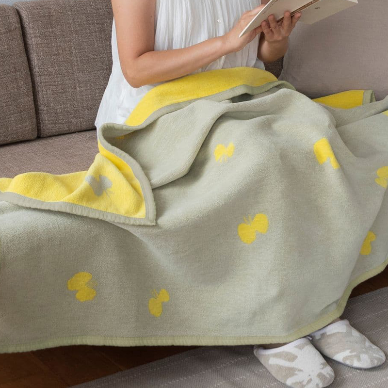 【美品】北欧 KLIPPAN / クリッパン / コットンハーフブランケット KLIPPAN クリッパン シュニールコットン ハーフブランケット