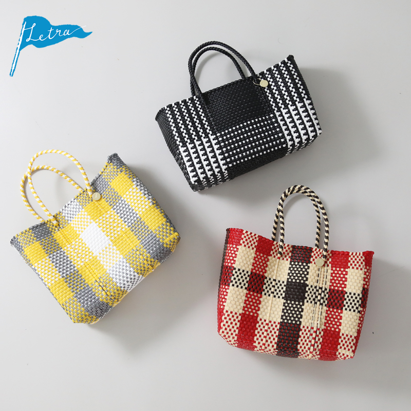 メルカド バッグ レトラ MINI CHECK BUCKET SLIM メタリック