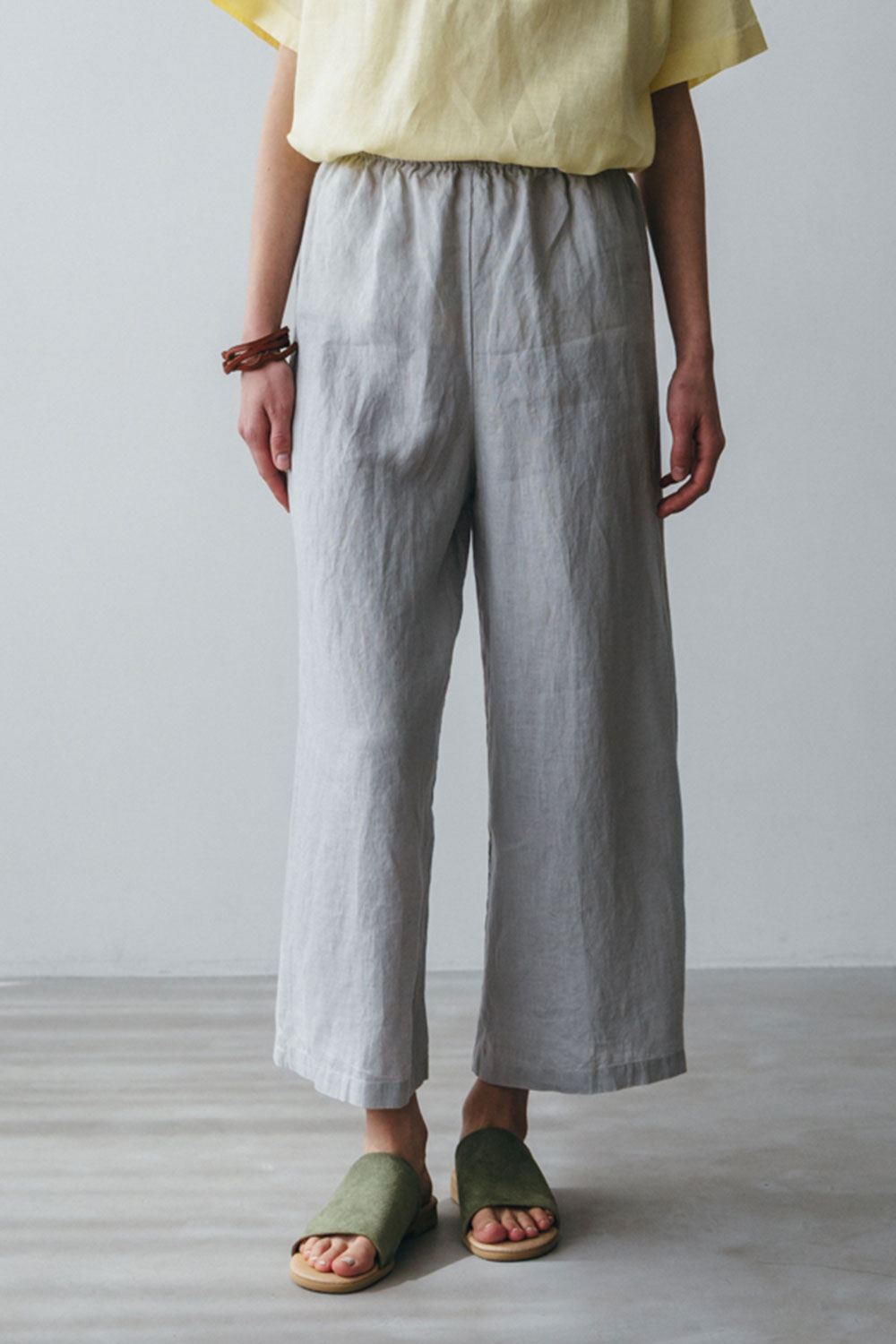 フォグリネンワーク　リネン ウエストゴム ストレートパンツ 2色セット　未使用品 fog linen work フォグリネンワークヒマニ パンツ ブラック