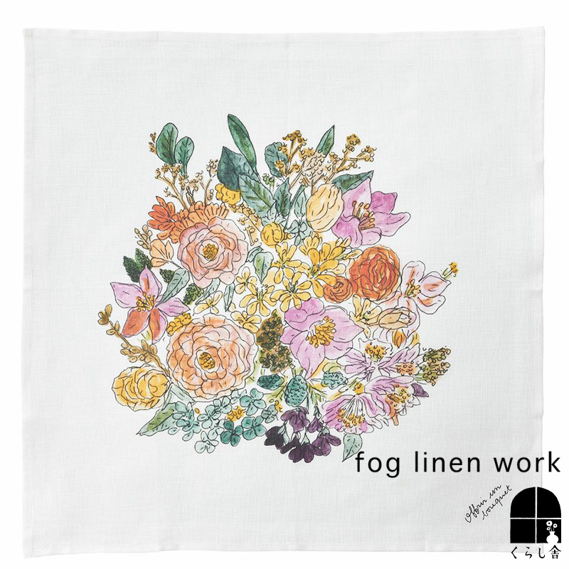 fog linen work フォグリネンワーク ハンカチ イザベルボワノ リネン スカーフ 花 ブ...