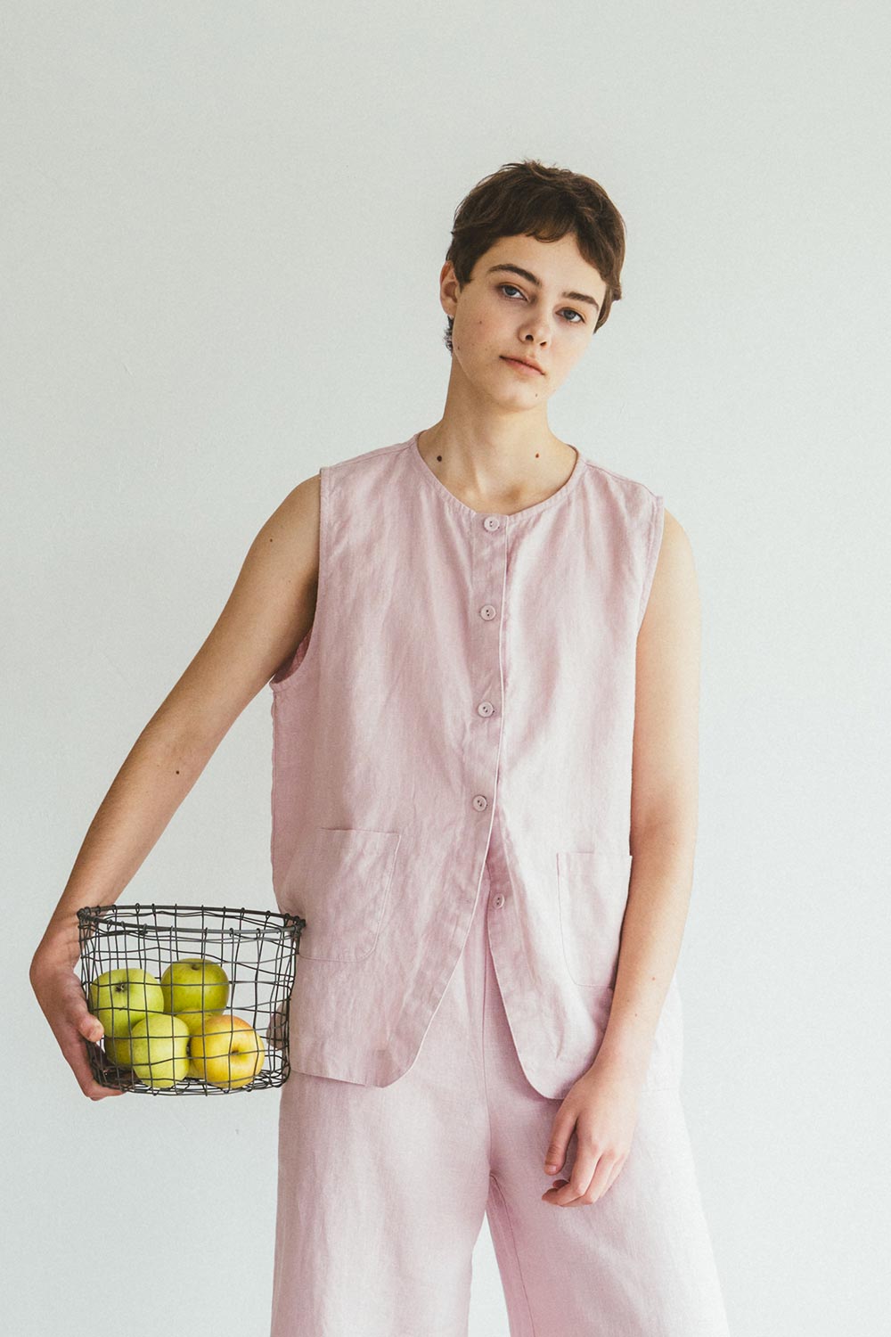 fog linen work フォグリネンワーク シモーナ ベスト ローズ