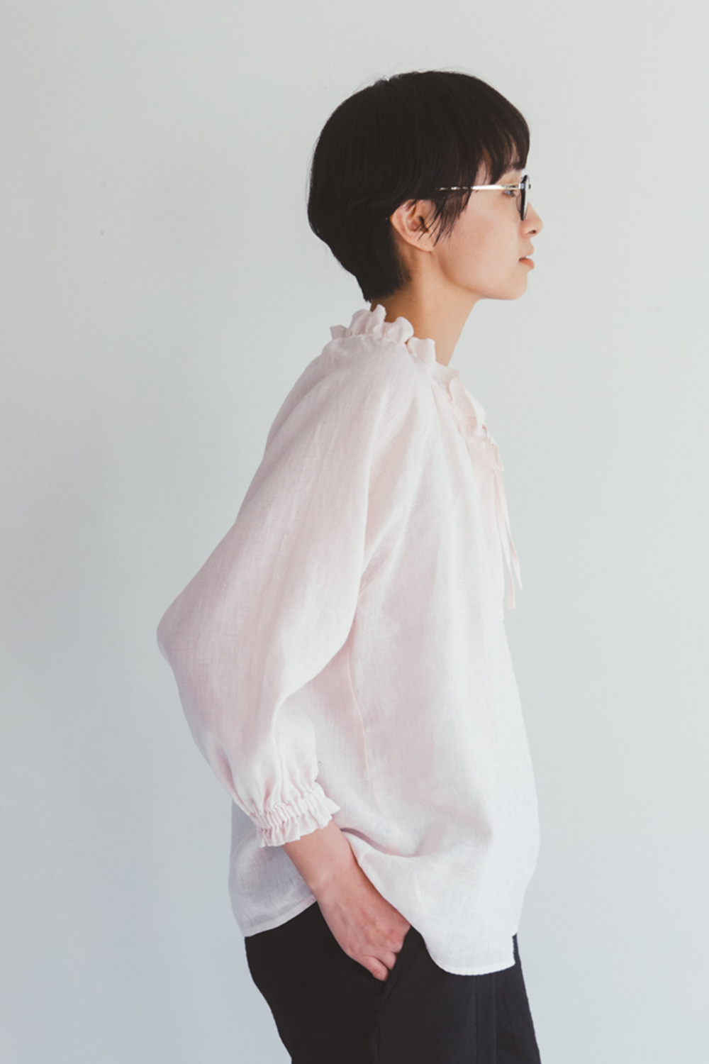 fog linen work フォグリネンワーク カティーア トップ オパールピーチ