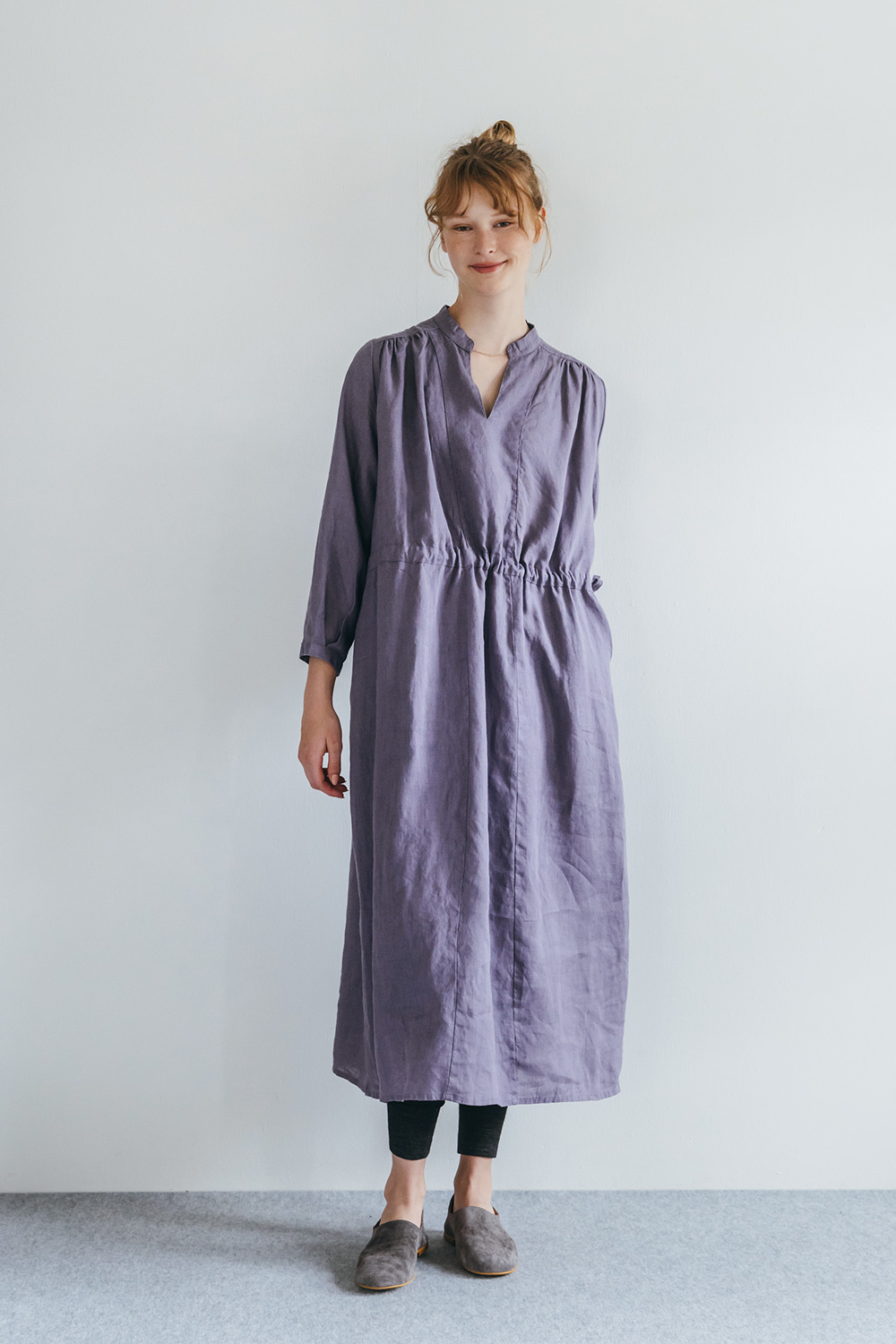 fog linen work フォグリネンワーク アリサ ワンピース ウィステリア 長袖 ロング 体型カバー リネン 2024 秋 :  fg-lw4a48-2121 : くらし舎ヤフー店 - 通販 - Yahoo!ショッピング