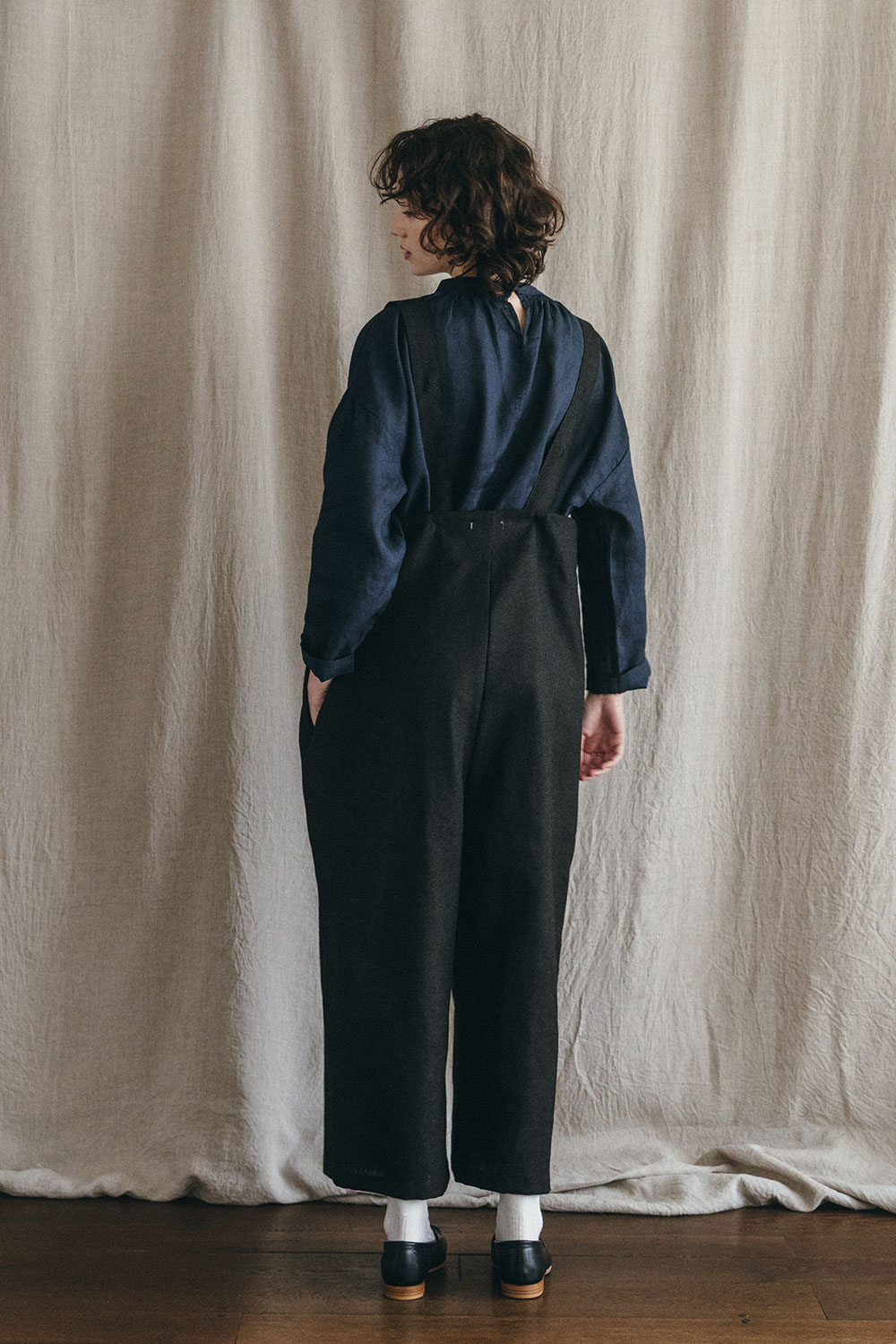 fog linen work（フォグリネンワーク） メルドラ サロペット ウール