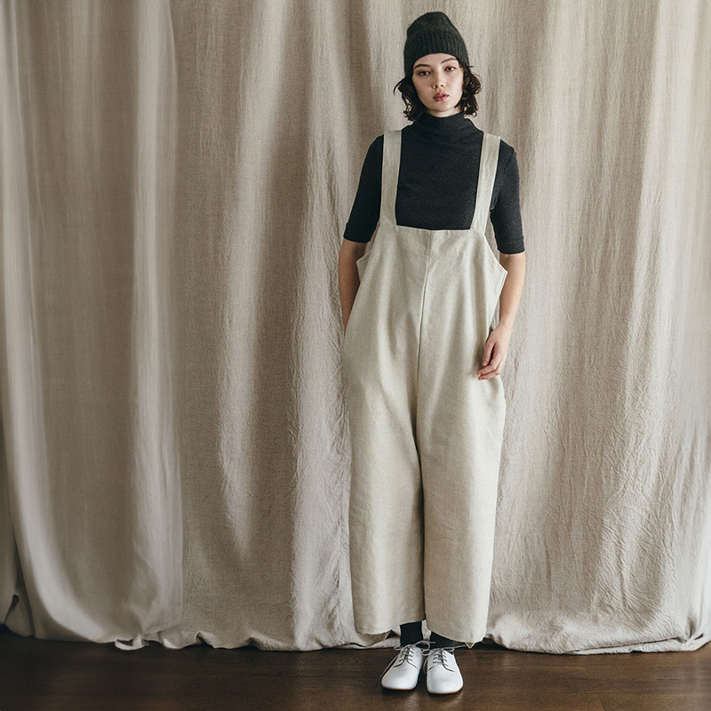 fog linen work（フォグリネンワーク） メルドラ サロペット ウール