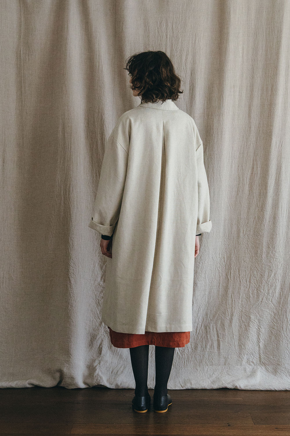 fog linen work（フォグリネンワーク） ラサ コート ウールリネン