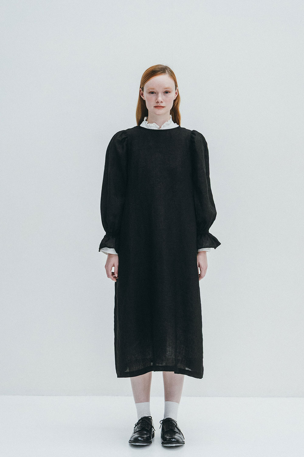 希少✨ SHERRY OLSEN fog linen work リネンワンピース fog linen work（フォグリネンワーク） ニッキー ワンピース ブラック