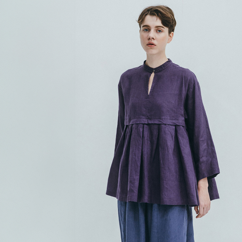 fog linen work（フォグリネンワーク） ベティ トップ ミュール 長袖