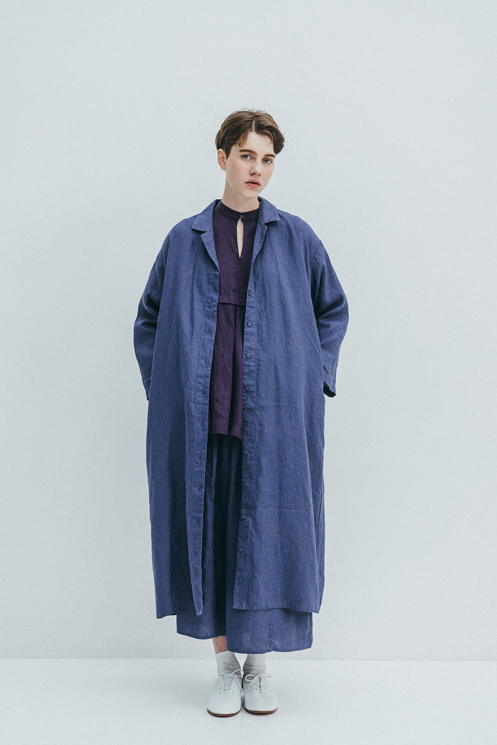 fog linen work（フォグリネンワーク） ハイゼル コート ブルーフュメ