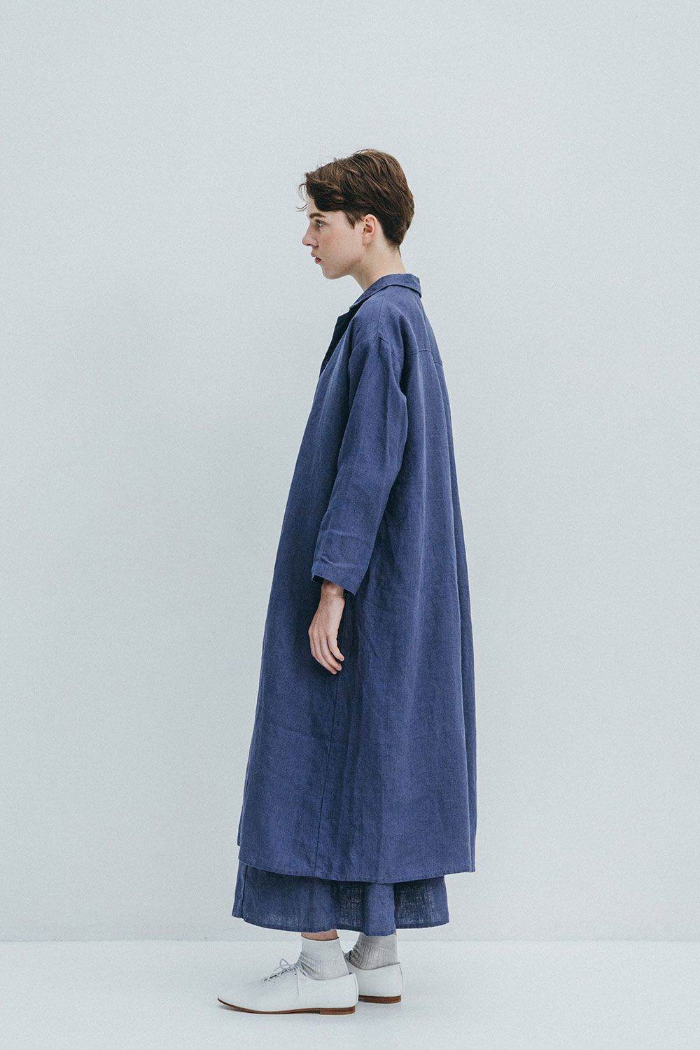 コットンテンセル グランシャツワンピース／ふくろう 榛色（はしばみいろ） コットンテンセル グランシャツワンピース／ふくろう 榛色（はしばみいろ）