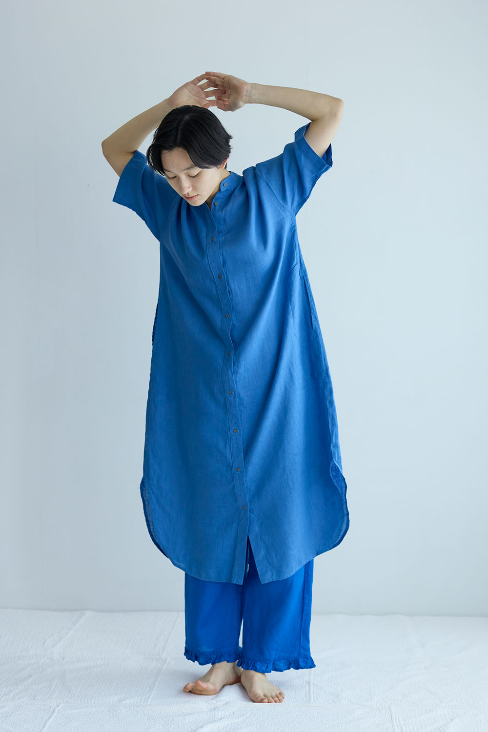 fog linen work（フォグリネンワーク） ヴェラ パンツ ブルーロワ