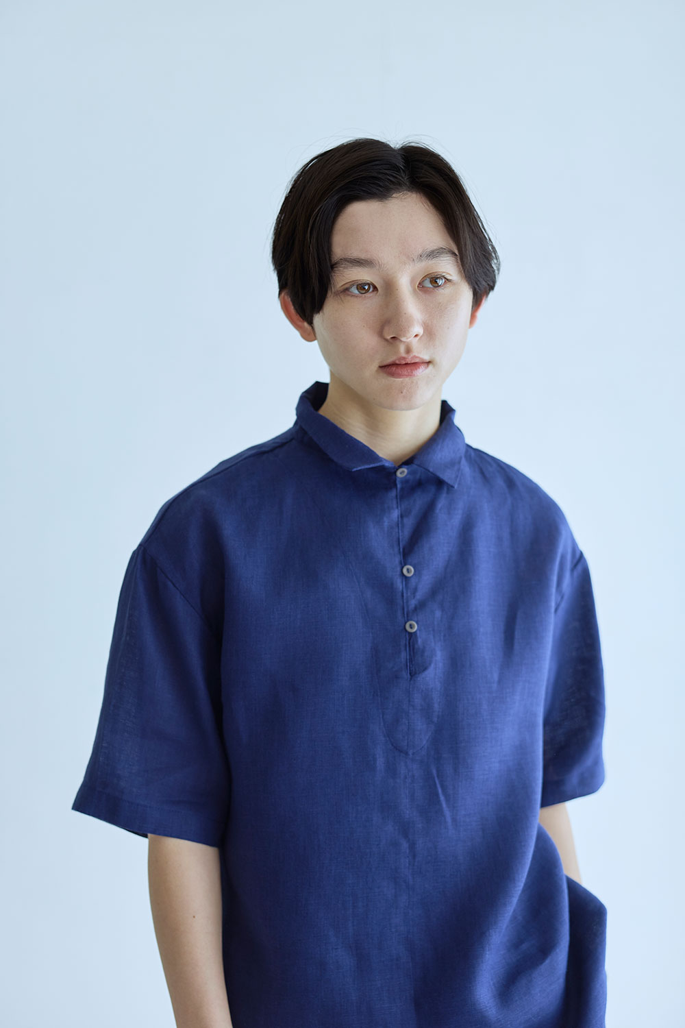 fog linen work（フォグリネンワーク） エメル トップ ブルー