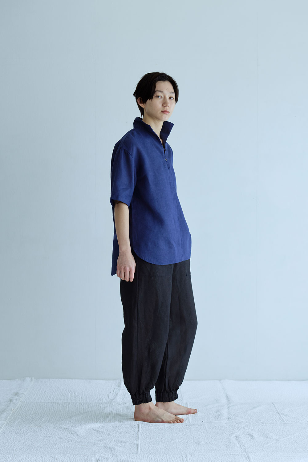 fog linen work（フォグリネンワーク） エメル トップ ブルー