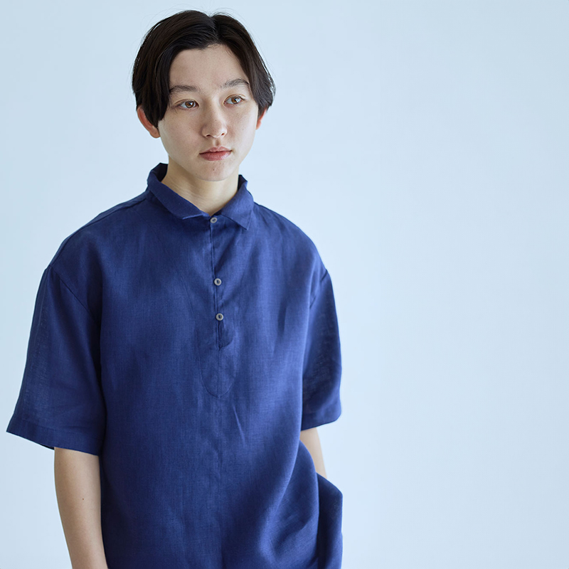 fog linen work（フォグリネンワーク） エメル トップ ブルー