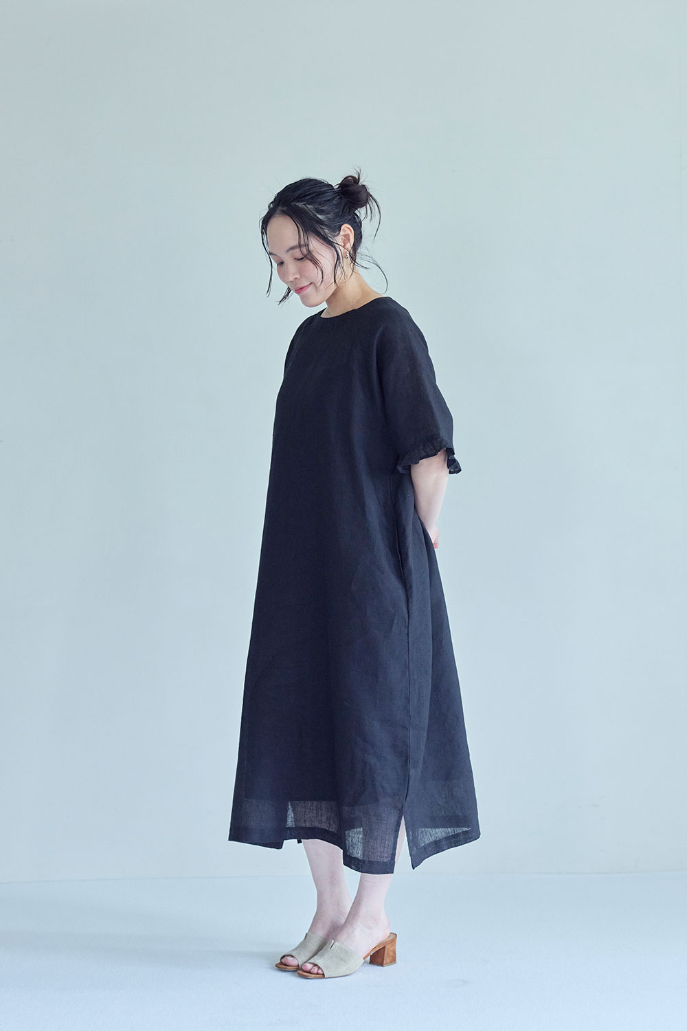 fog linen work（フォグリネンワーク） ケイシー ワンピース ブラック