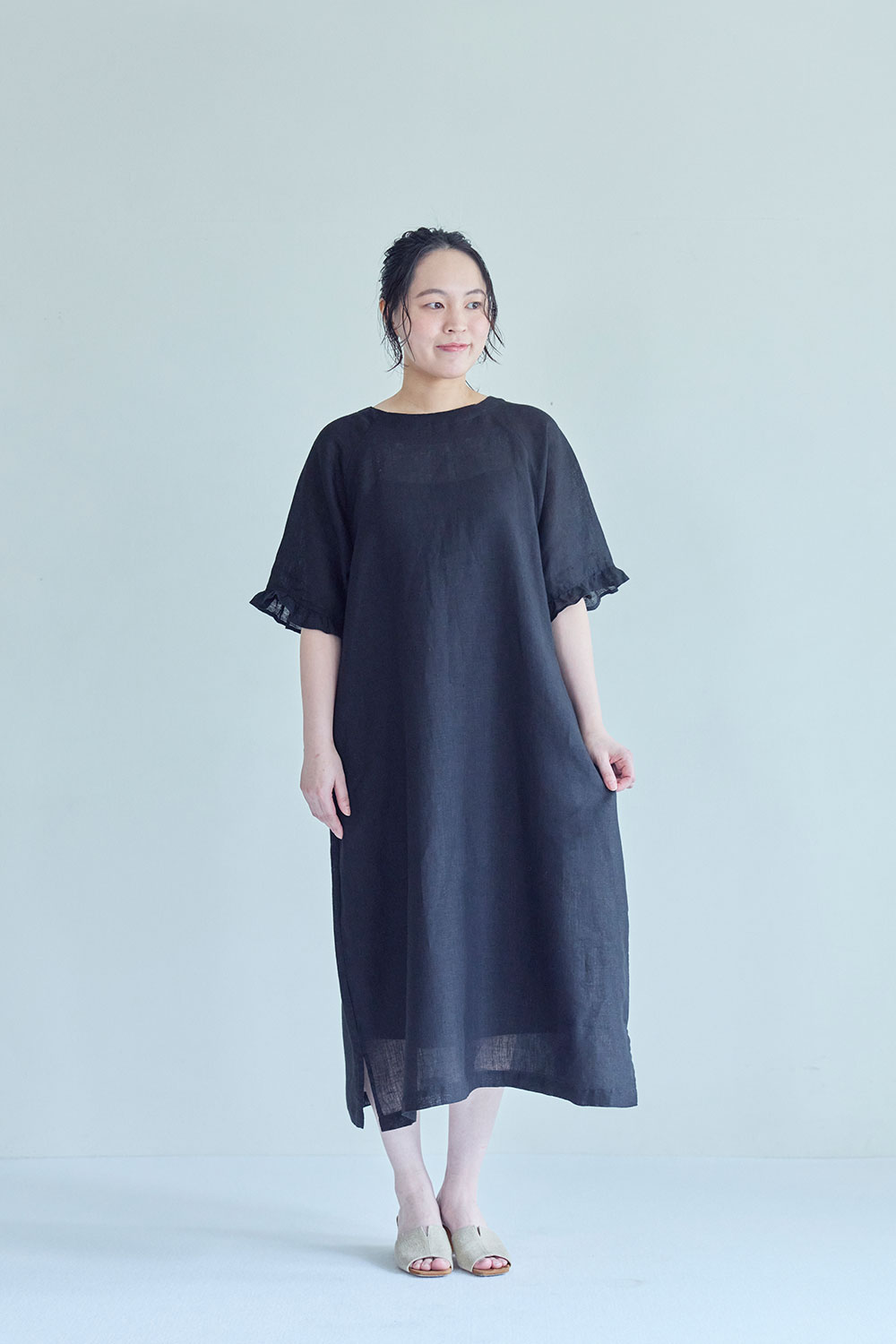 fog linen work（フォグリネンワーク） ケイシー ワンピース ブラック