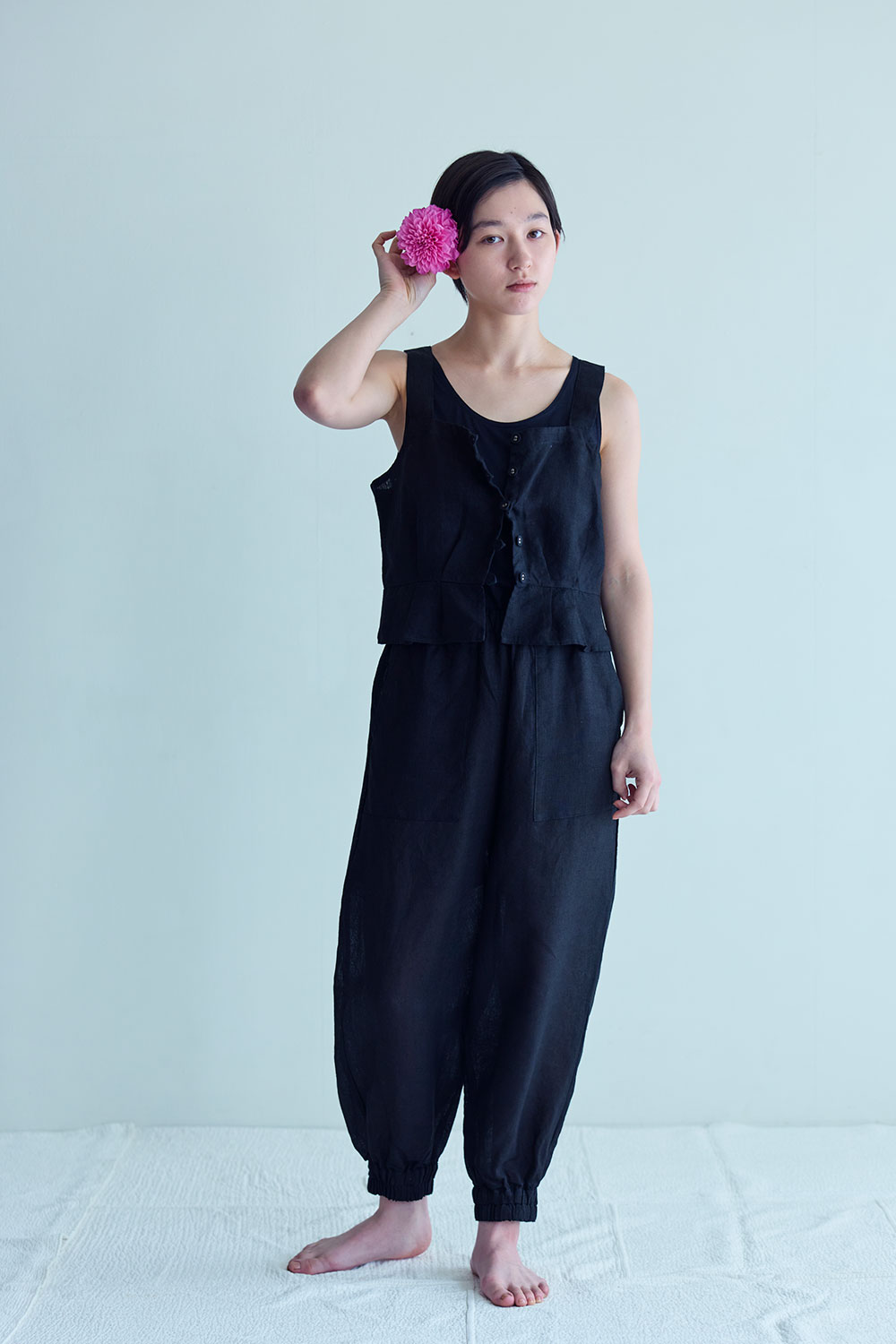 fog linen work（フォグリネンワーク） レオニー パンツ ブラック
