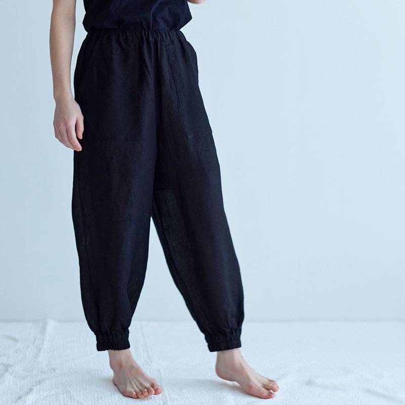 fog linen work（フォグリネンワーク） レオニー パンツ ブラック
