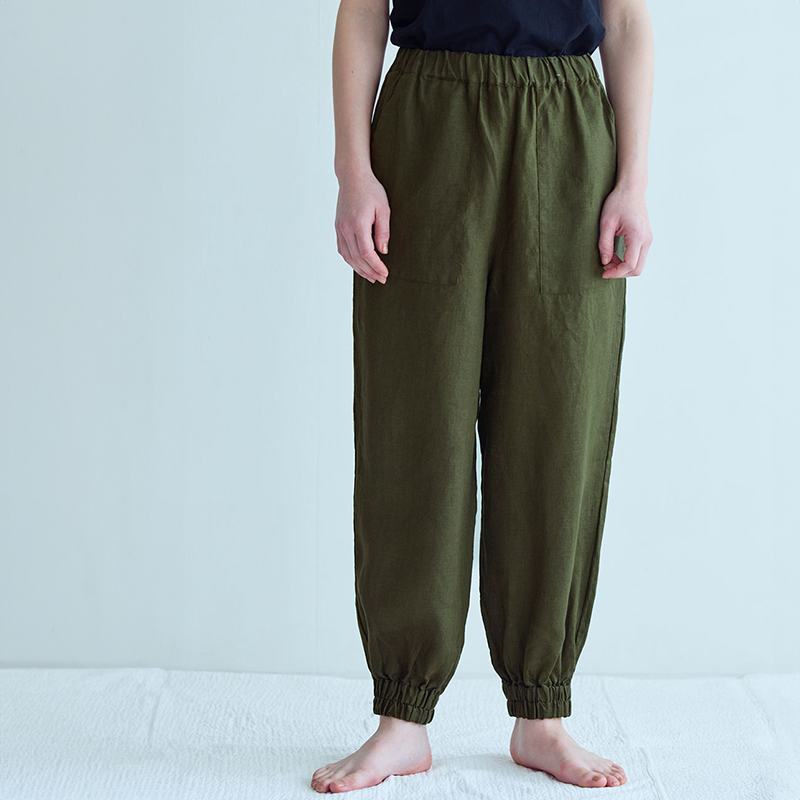 fog linen work（フォグリネンワーク） レオニー パンツ オリーブ