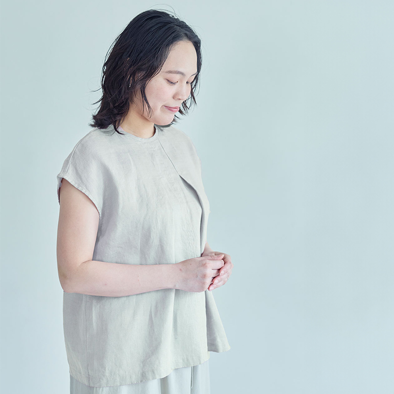 fog linen work（フォグリネンワーク） シンディー トップ ミュール