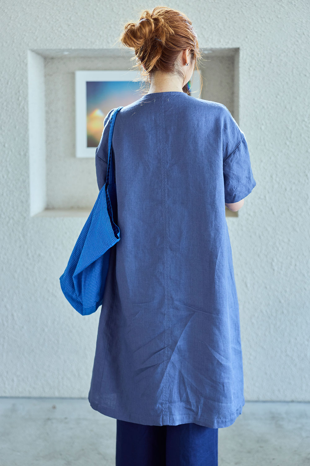 fog linen work（フォグリネンワーク） ヘルガ ワンピース ブルー