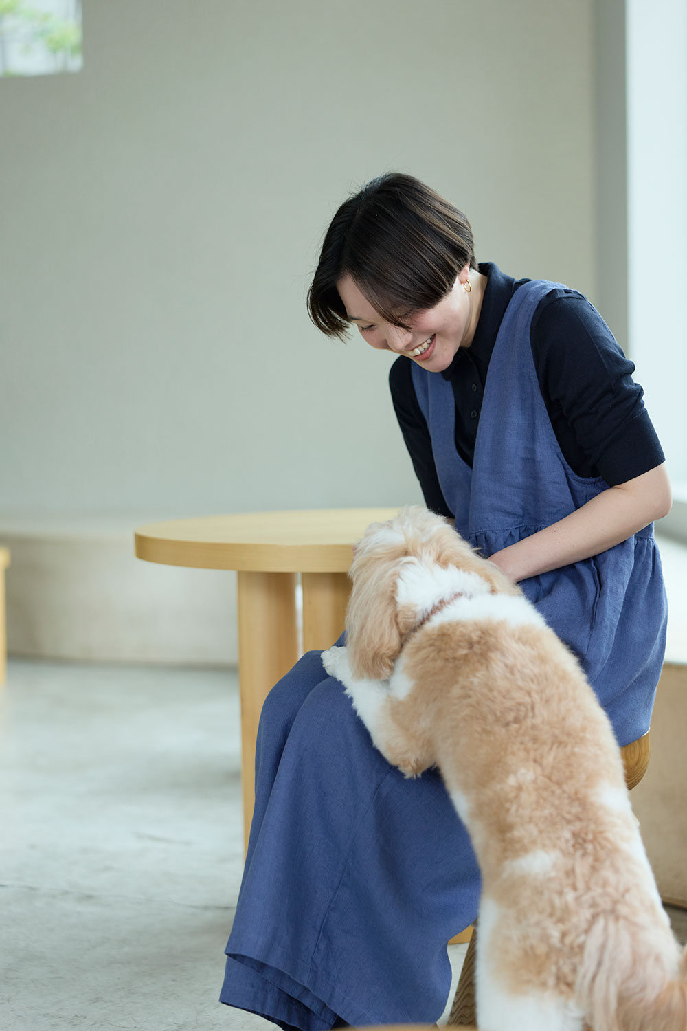 fog linen work（フォグリネンワーク） ルブラン サロペット ブルー