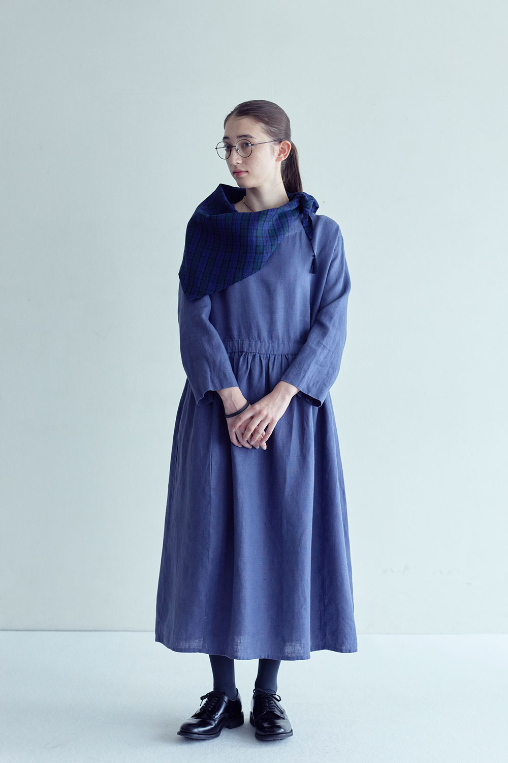 fog linen work チェック柄ストール　フォグリネンワーク fog linen work（フォグリネンワーク） テス スカーフ 三角ストール