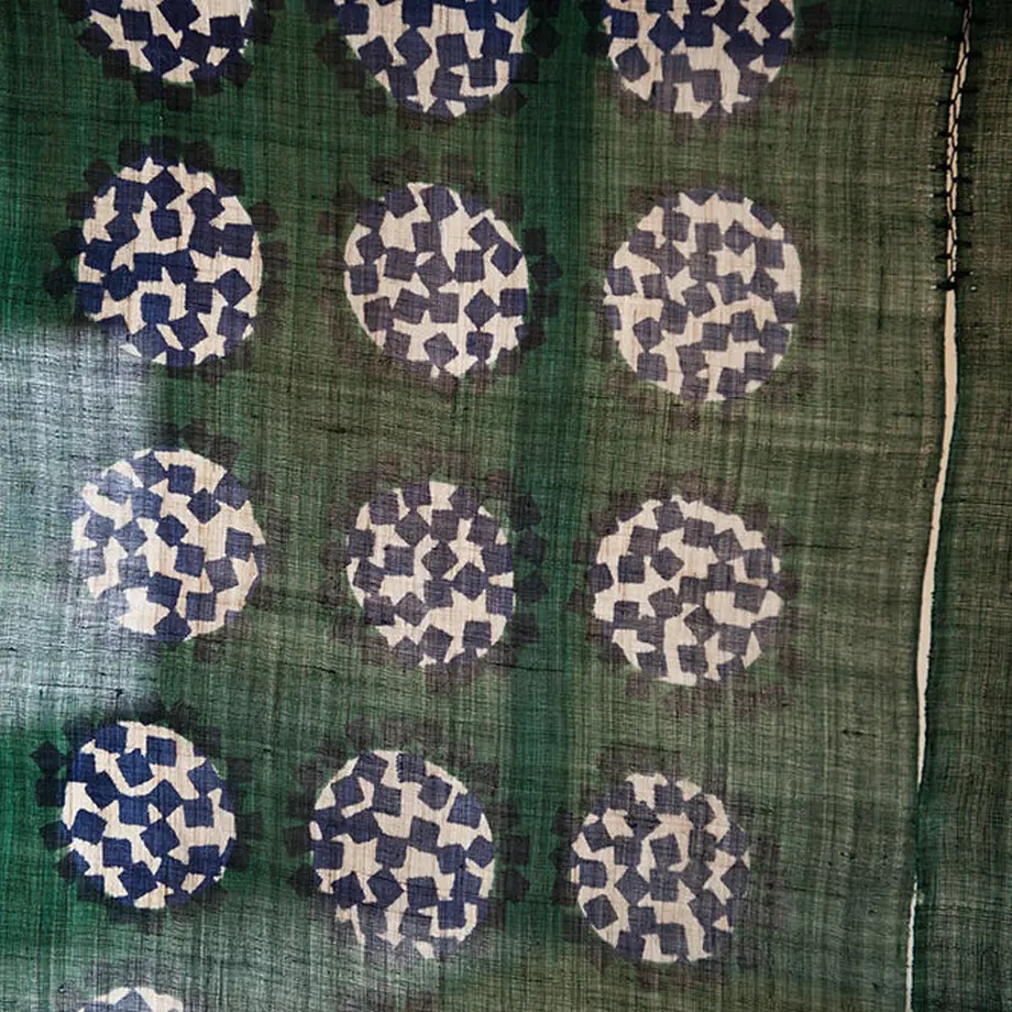 よつめ染布舎 紫陽花 墨染のれん 墨染め 作家 小野豊一 型染め 民芸