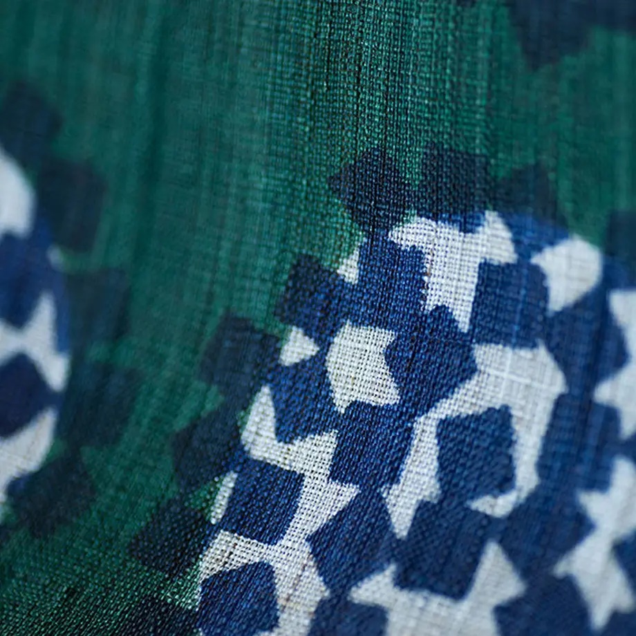 よつめ染布舎 紫陽花 墨染のれん 墨染め 作家 小野豊一 型染め 民芸