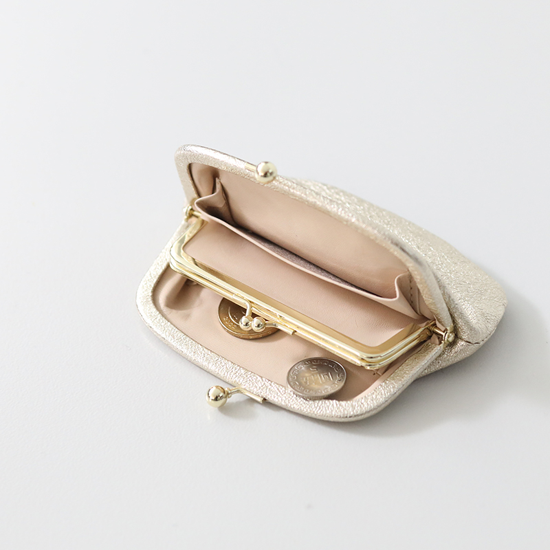 StitchandSew（ステッチアンドソー） 小さながま口のお財布 ゴールド